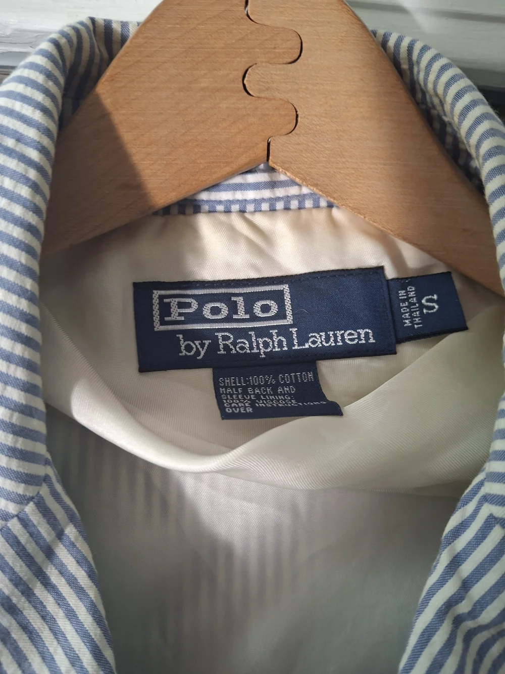 Polo by Ralph Lauren  Blue & White Striped Seersucker Blazer and Pant Set